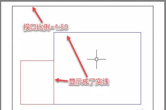 為什么CAD模型空間中設置好的虛線到布局中卻顯示為實線