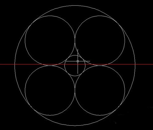 CAD中怎么畫一個大圓與多個小圓相切