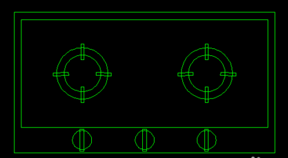 怎么用CAD畫燃氣灶